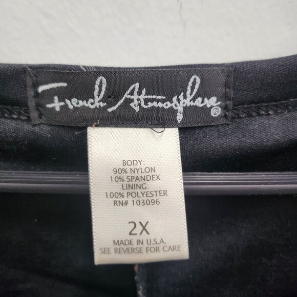 French Atmosphere Womens Top Size 2X Blue Black Floral Lace Dark Fairy Romantic - Picture 7 of 9